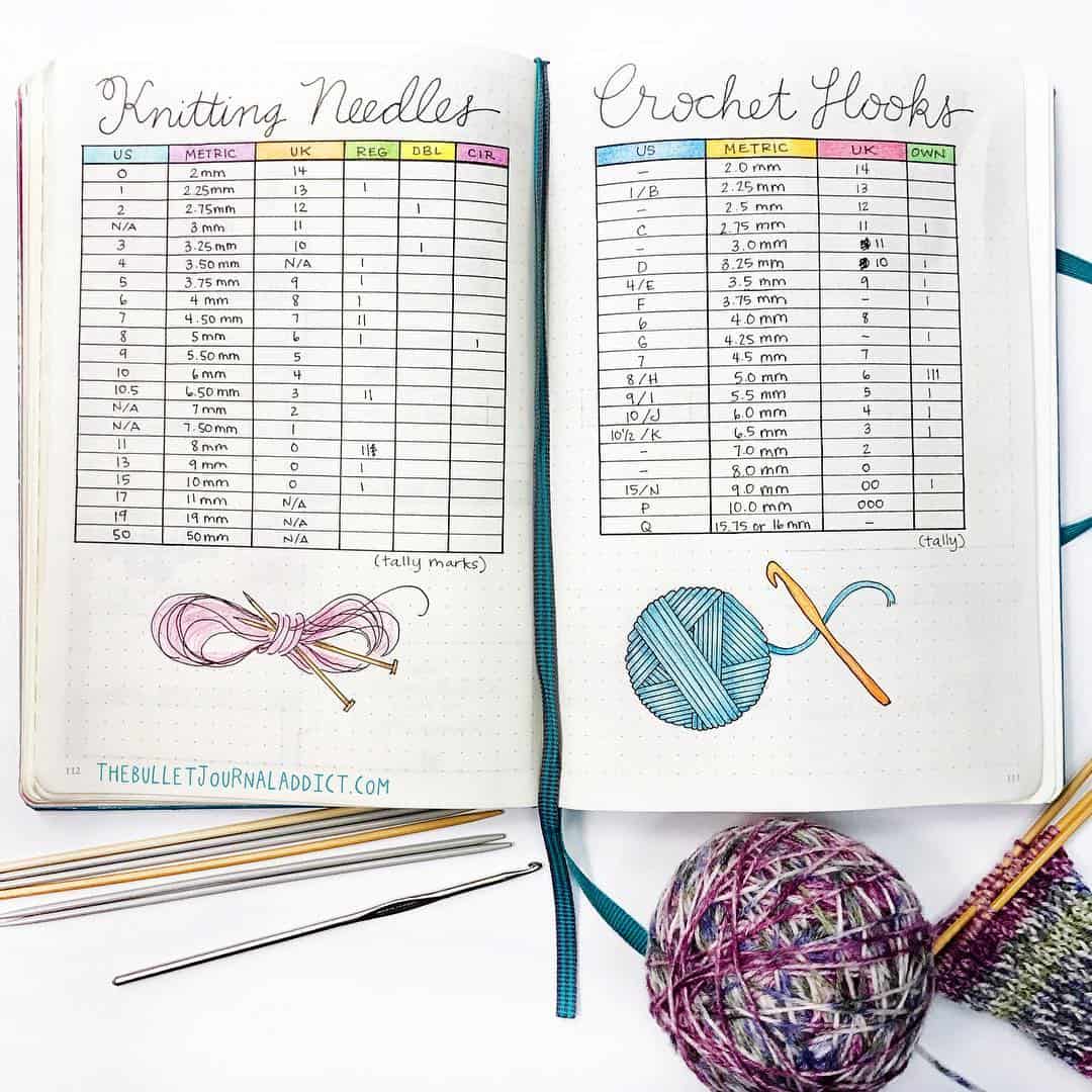 Keep track of your ever-growing collection of knitting needles and crochet hooks