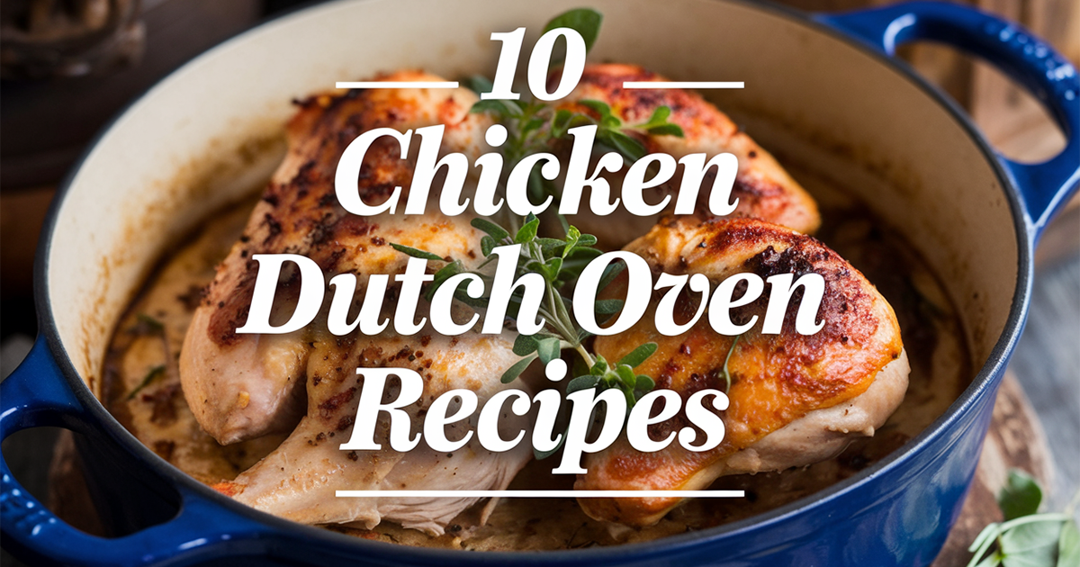 🍗 One pot, no stress! These Dutch oven chicken recipes make dinner easy and oh-so-delicious. Perfect for busy moms! ❤️✨ #OnePotCooking #ChickenMeals #DutchOvenLove