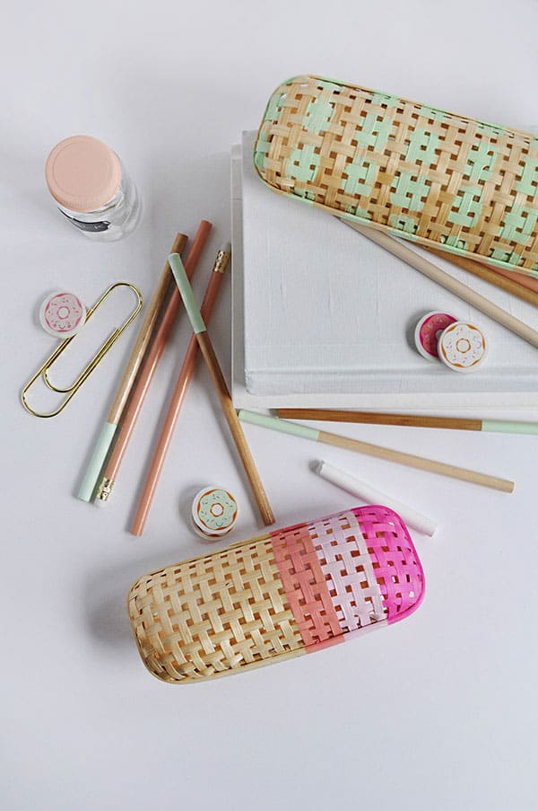 DIY Rattan Pencil Case