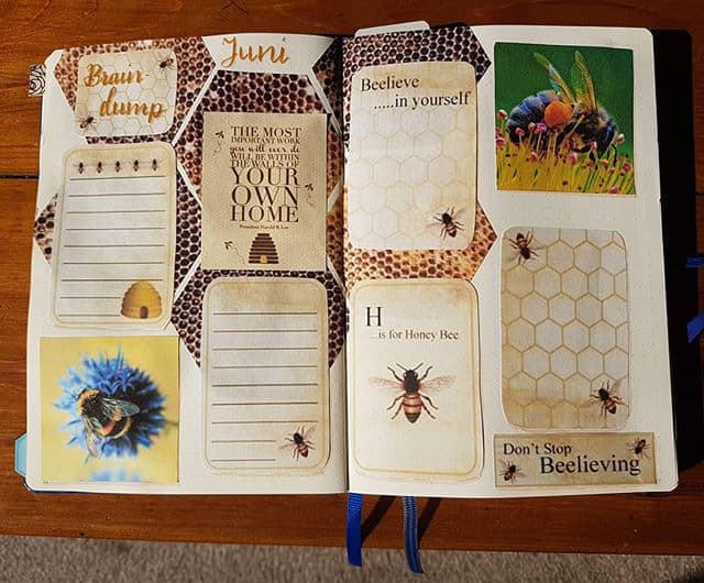Honey Bee June Bullet Journal