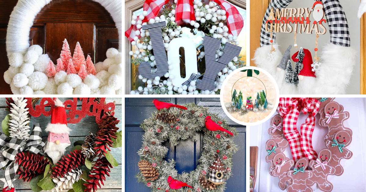 Spruce up your front door with these 10 creative DIY Christmas wreaths! Perfect for adding a personal touch to your holiday decor this season.